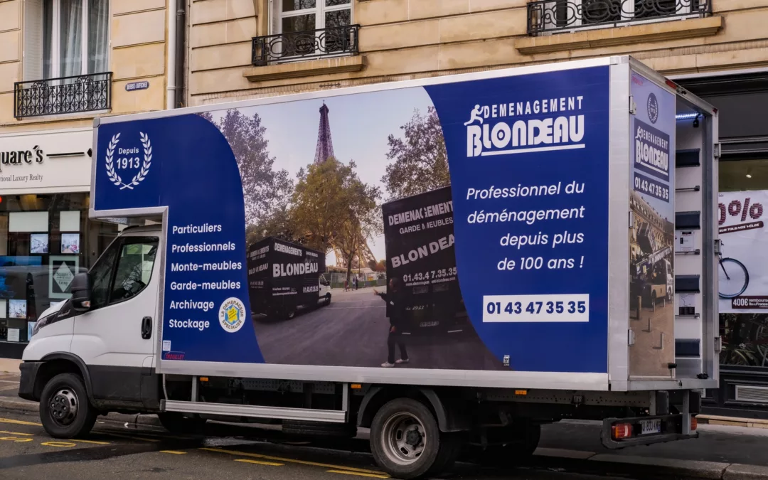 Déménagement d'entreprise ave un camion Blondeau