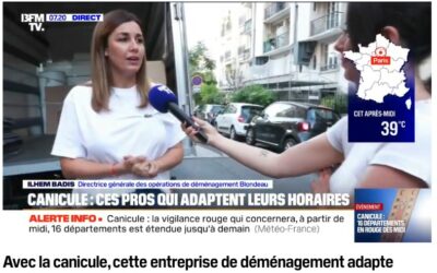 Blondeau Déménagement sur BFM TV : l’exemple d’une entreprise engagée face à la canicule